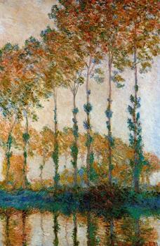 尅勞德 莫奈 Poplars on the Banks of the River Epte in Autumn